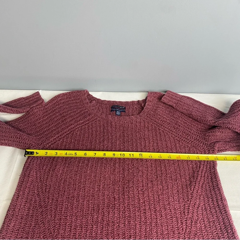 American Eagle Ahh-mazingly Soft Ribbed Crewneck Pullover Sweater XS Mauve